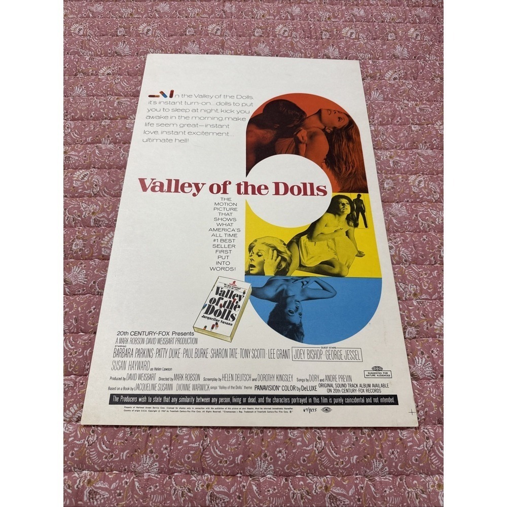 VALLEY OF THE DOLLS 1967 ORIGINAL MOVIE WINDOW CARD POSTER SHARON TATE